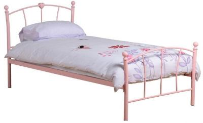 Caitlin: Pink 3' High Foot End Girls Bed , Please click to get details