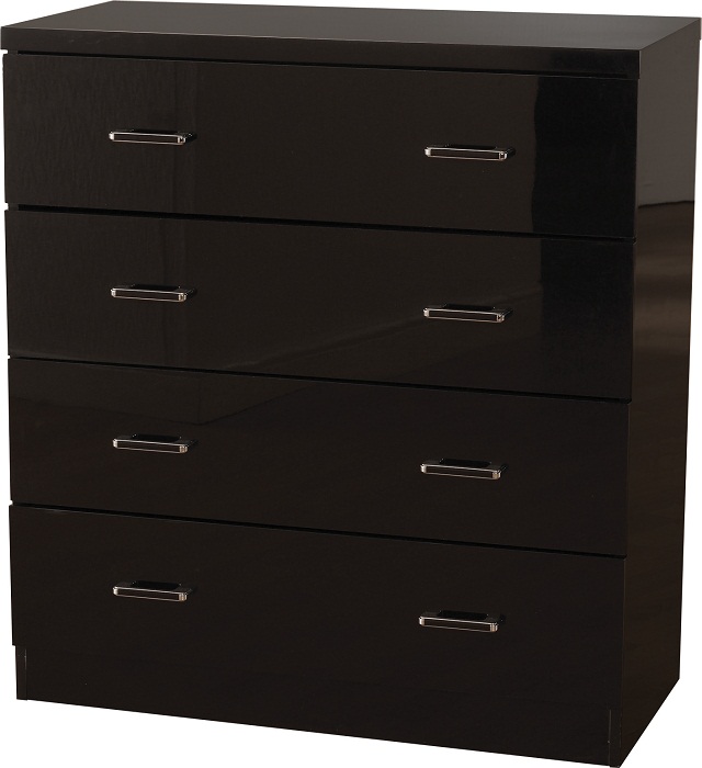 Black gloss four drawer chest , Please click to get details