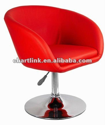 SWIVEL BAR CHAIR with gas lift 
PU comfortable seat,Chromed gas lift 
Any color is available , Please click to get details